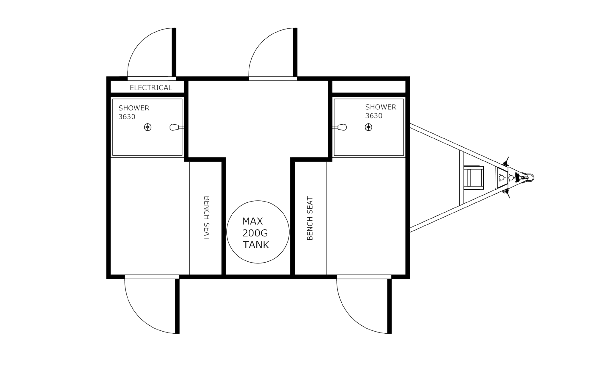 2 Station Shower Trailer Floor Plan