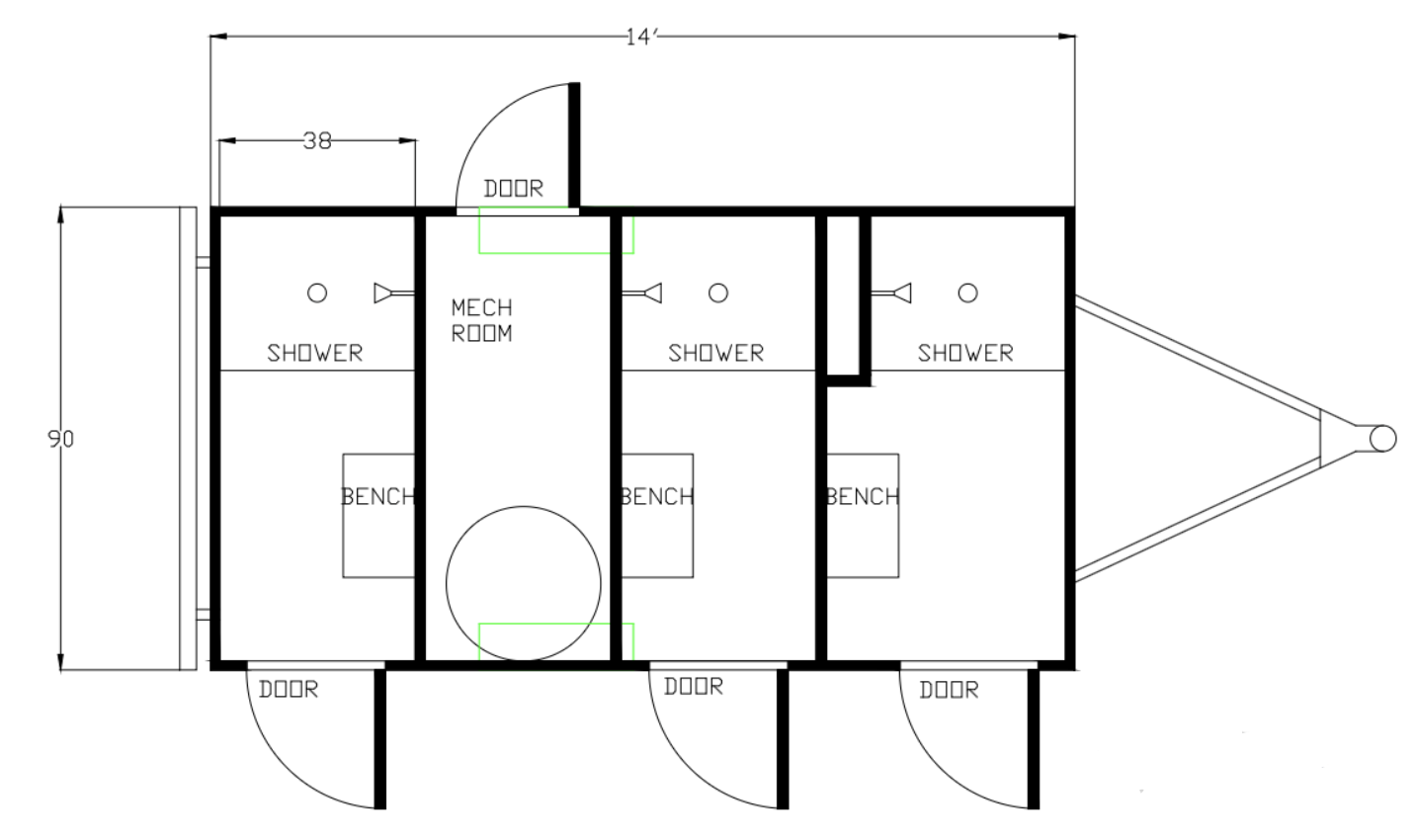 3 Station Shower Trailer Floor Plan